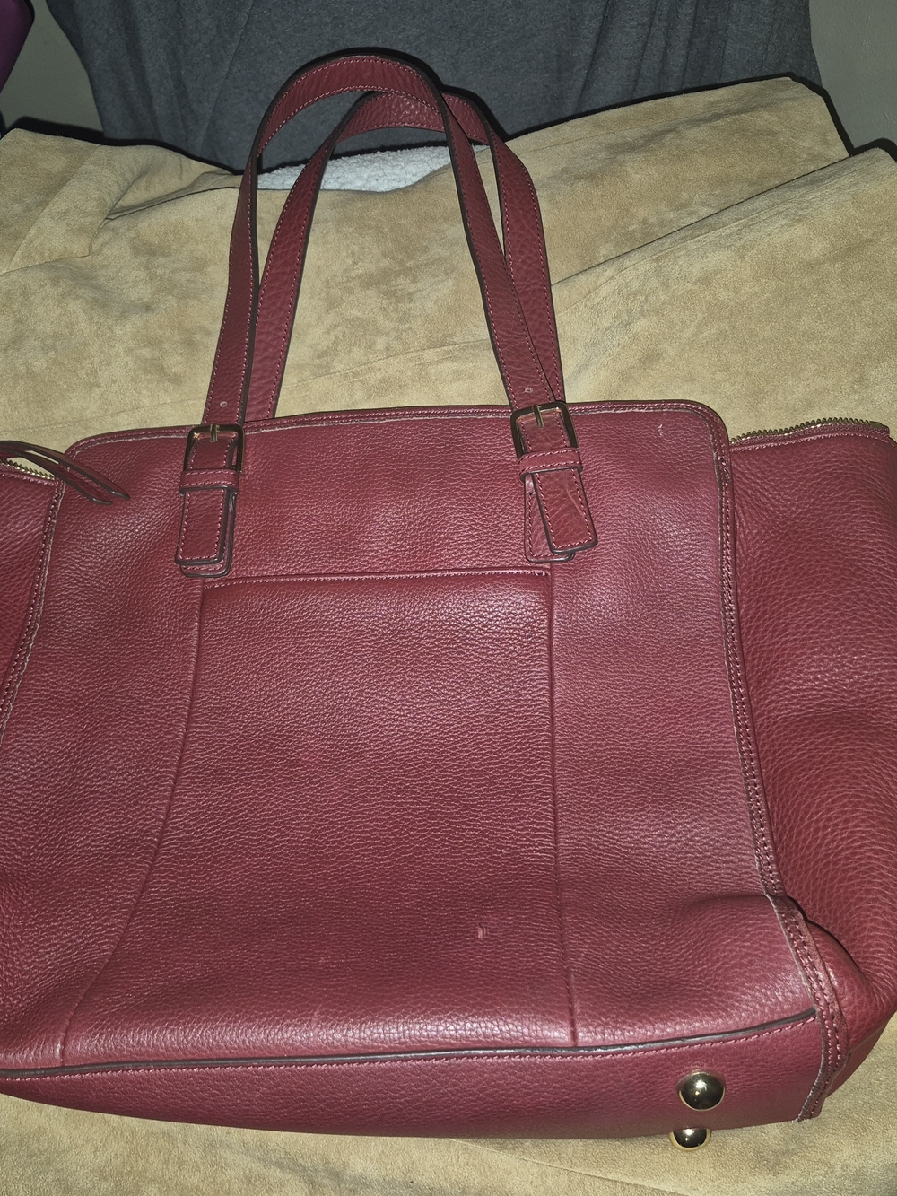 Women's Issac Mizrahi Leather Tote Bag - Classic Carryall